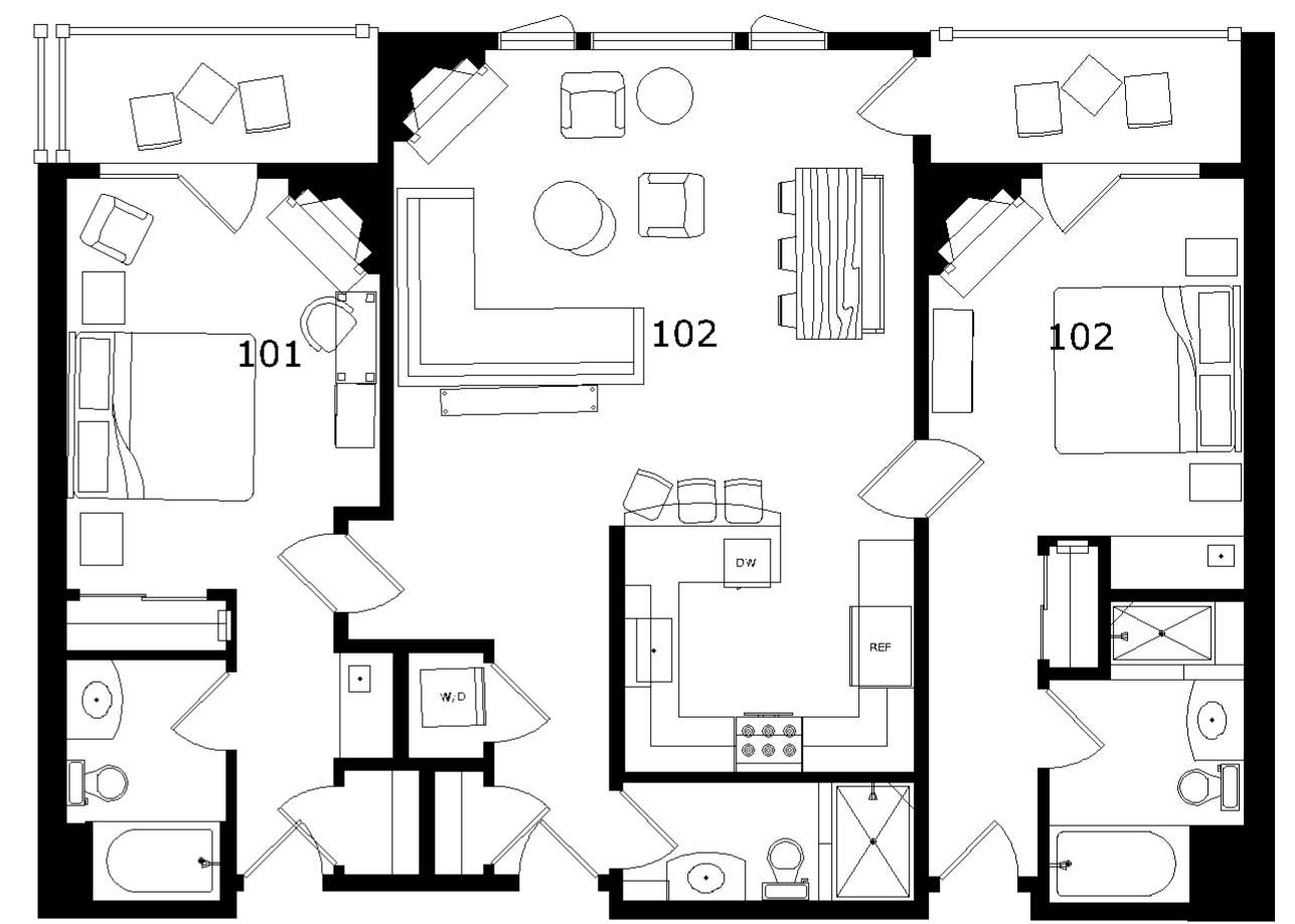 Multi-Unit Apartment or Hotel Schematic